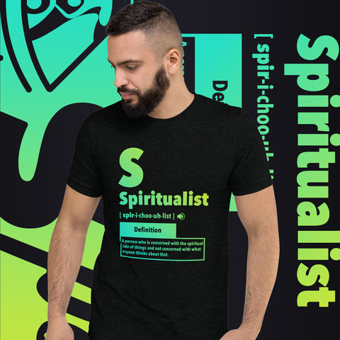 "Spiritualist" Unisex T-Shirt (Gradient) | Cyan/Yellow