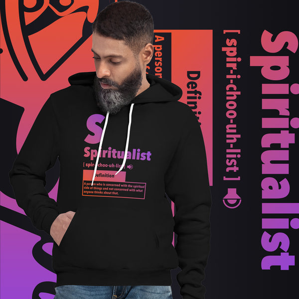 "Spiritualist" Unisex Hoodie (Gradient) | Peach/Purple