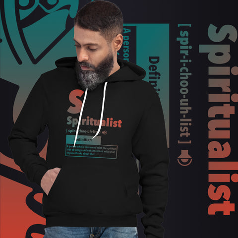 "Spiritualist" Unisex Hoodie (Gradient) | Peach/Turquoise