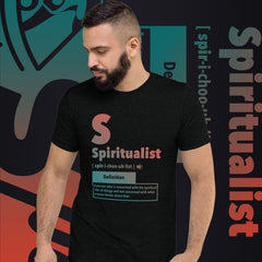 "Spiritualist" Unisex T-Shirt (Gradient) | Peach/Turquoise