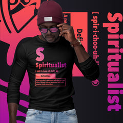 "Spiritualist" Unisex Long Sleeve Tee (Gradient) | Pink/Purple