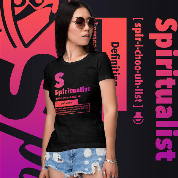 "Spiritualist" Ladies T-Shirt (Gradient) | Pink/Purple