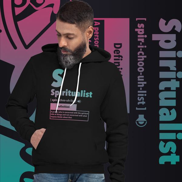 "Spiritualist" Unisex Hoodie (Gradient) | Turquoise/Pink