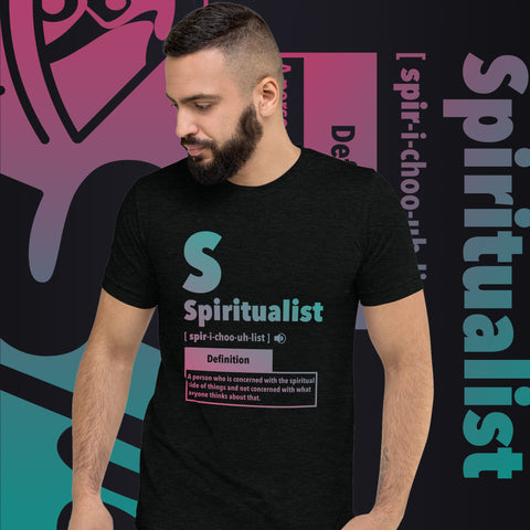 "Spiritualist" Unisex T-Shirt (Gradient) | Turquoise/Pink