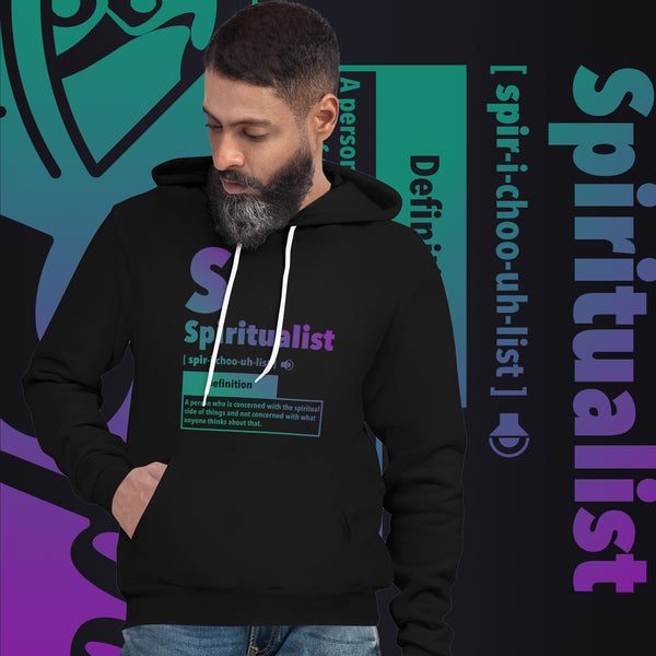 "Spiritualist" Unisex Hoodie (Gradient) | Turquoise/Purple