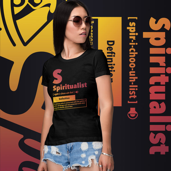 "Spiritualist" Ladies T-Shirt (Gradient) | Yellow/Peach