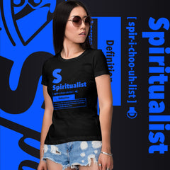 "Spiritualist" Ladies T-Shirt (Solid) | Aqua Blue