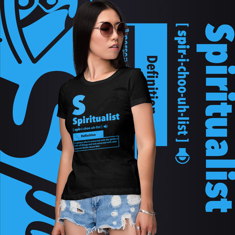 "Spiritualist" Ladies T-Shirt (Solid) | Baby Blue