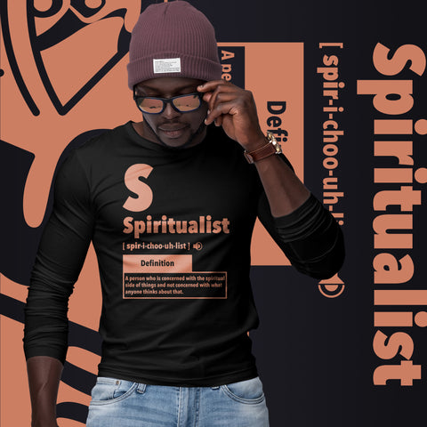 "Spiritualist" Unisex Long Sleeve Tee (Solid) | Beige