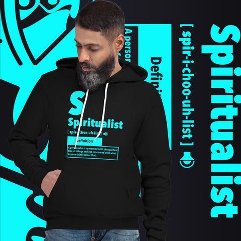 "Spiritualist" Unisex Hoodie (Solid) | Cyan