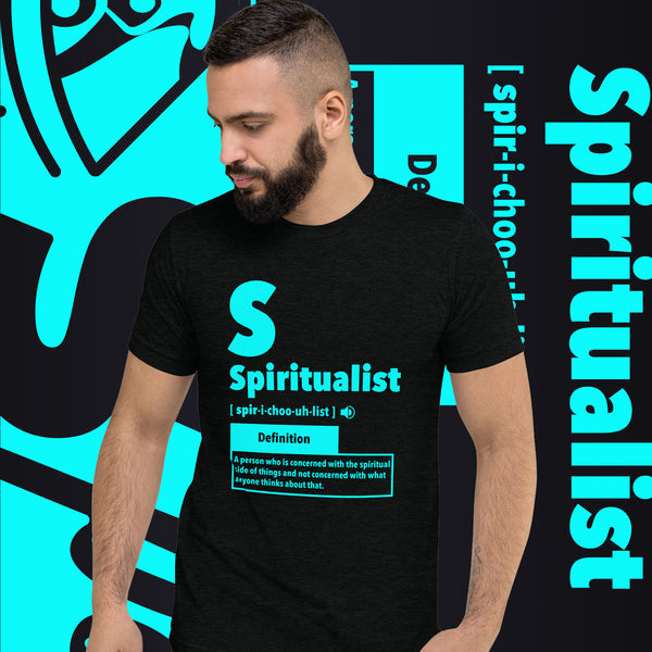 "Spiritualist" Unisex T-Shirt (Solid) | Cyan