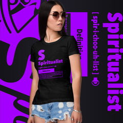 "Spiritualist" Ladies T-Shirt (Solid) | Galaxy Purple