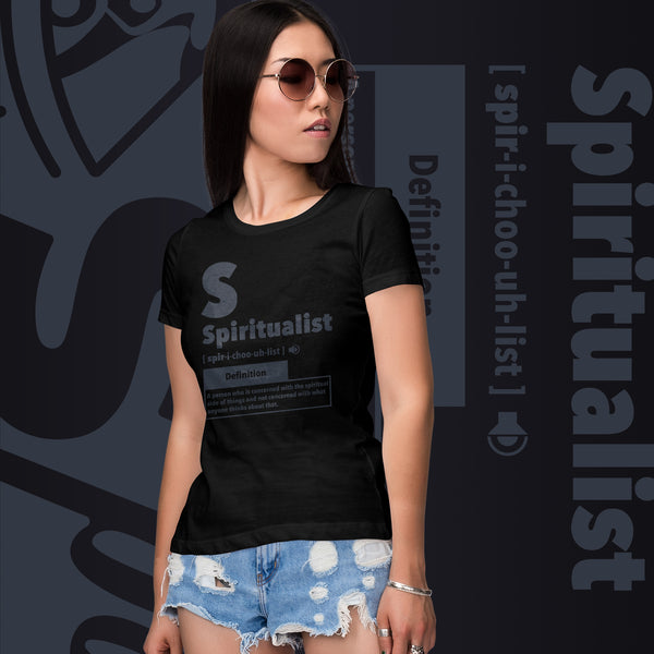 "Spiritualist" Ladies T-Shirt (Solid) | Gray