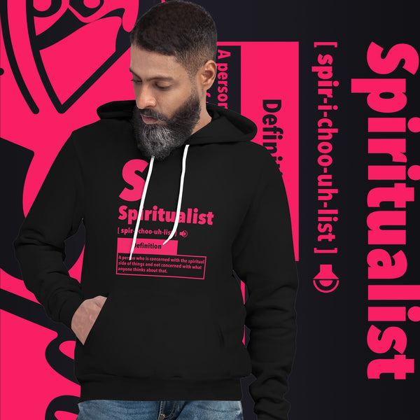 "Spiritualist" Unisex Hoodie (Solid) | Hot Pink