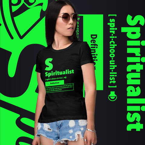 "Spiritualist" Ladies T-Shirt (Solid) | Lime