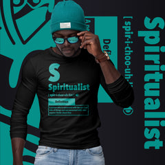 "Spiritualist" Unisex Long Sleeve Tee (Solid) | Teal