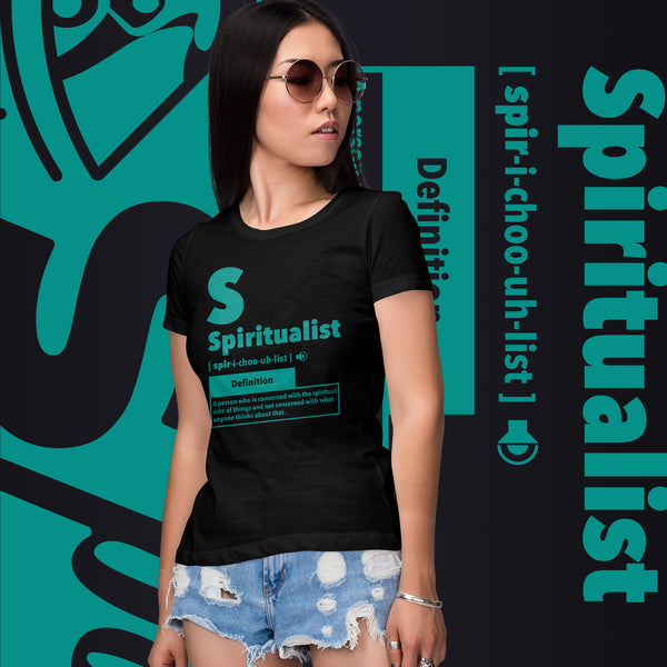 "Spiritualist" Ladies T-Shirt (Solid) | Teal