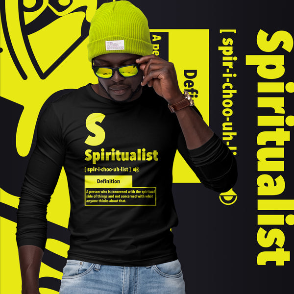 "Spiritualist" Unisex Long Sleeve Tee (Solid) | Yellow