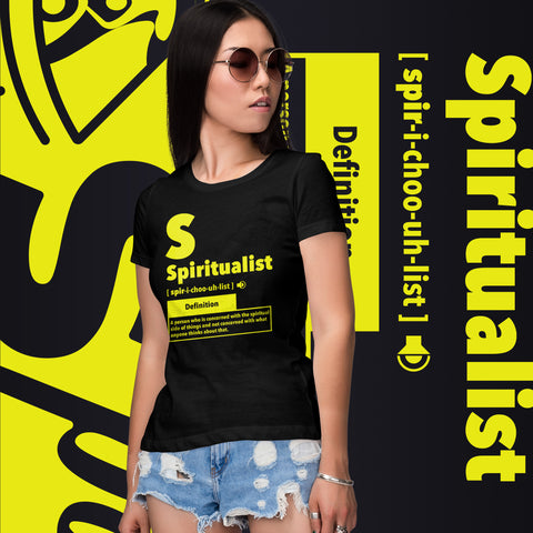 "Spiritualist" Ladies T-Shirt (Solid) | Yellow