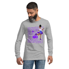 "God Protects Fools" Unisex Long Sleeve Tee (Woman Version) | Purple