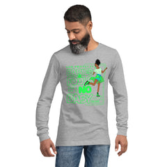 "God Protects Fools" Unisex Long Sleeve Tee (Woman Version) | Lime