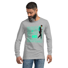 "God Protects Fools" Unisex Long Sleeve Tee (Man Version) | Cyan