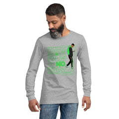 "God Protects Fools" Unisex Long Sleeve Tee (Man Version) | Green