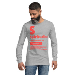 "Spiritualist" Unisex Long Sleeve Tee (Solid) | Salmon