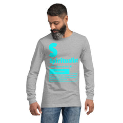 "Spiritualist" Unisex Long Sleeve Tee (Solid) | Cyan