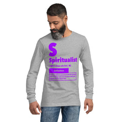 "Spiritualist" Unisex Long Sleeve Tee (Solid) | Galaxy Purple