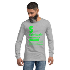 "Spiritualist" Unisex Long Sleeve Tee (Solid) | Lime