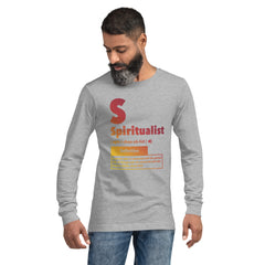 "Spiritualist" Unisex Long Sleeve Tee (Gradient) | Yellow/Peach