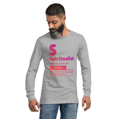 "Spiritualist" Unisex Long Sleeve Tee (Gradient) | Pink/Purple