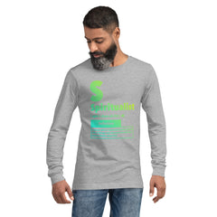 "Spiritualist" Unisex Long Sleeve Tee (Gradient) | Cyan/Yellow