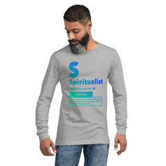 "Spiritualist" Unisex Long Sleeve Tee (Gradient) | Cyan/Blue