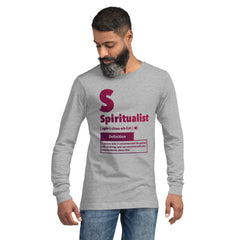 "Spiritualist" Unisex Long Sleeve Tee (Gradient) | Berry