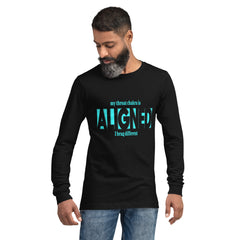 "Aligned" Unisex Long Sleeve Tee (Brag Version) | Throat Chakra