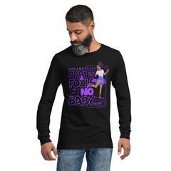 "God Protects Fools" Unisex Long Sleeve Tee (Woman Version) | Purple