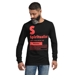 "Spiritualist" Unisex Long Sleeve Tee (Solid) | Salmon