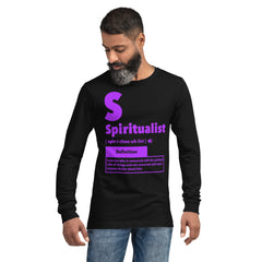 "Spiritualist" Unisex Long Sleeve Tee (Solid) | Galaxy Purple