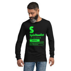 "Spiritualist" Unisex Long Sleeve Tee (Solid) | Lime