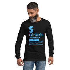 "Spiritualist" Unisex Long Sleeve Tee (Solid) | Baby Blue