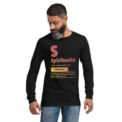 "Spiritualist" Unisex Long Sleeve Tee (Gradient) | Yellow/Peach