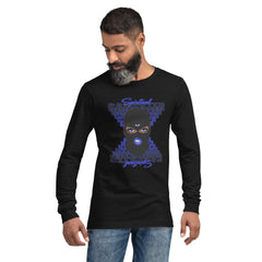 "Spiritual Gang" Unisex Long Sleeve Tee (Cocoa) | Blue