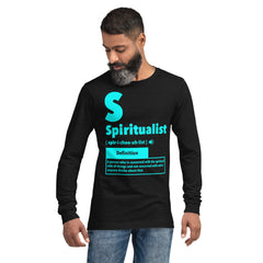 "Spiritualist" Unisex Long Sleeve Tee (Solid) | Cyan