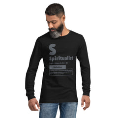 "Spiritualist" Unisex Long Sleeve Tee (Solid) | Gray