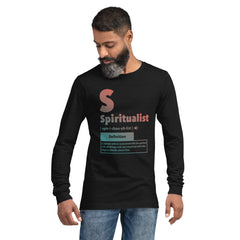 "Spiritualist" Unisex Long Sleeve Tee (Gradient) | Peach/Turquoise