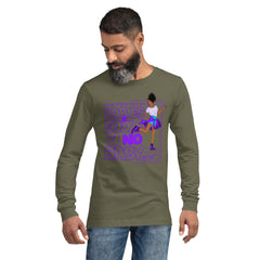 "God Protects Fools" Unisex Long Sleeve Tee (Woman Version) | Purple