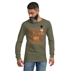 "God Protects Fools" Unisex Long Sleeve Tee (Woman Version) | Orange