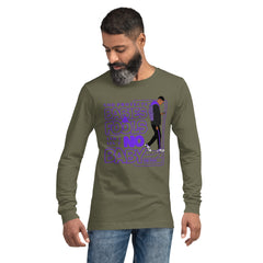 "God Protects Fools" Unisex Long Sleeve Tee (Man Version) | Purple